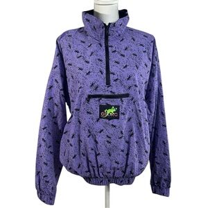 Vintage 80s/90s Gecko Hawaii "Gecko Wall" nylon windbreaker Size Medium